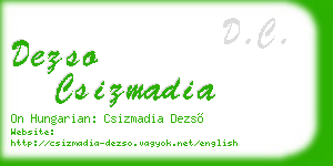 dezso csizmadia business card