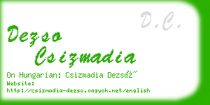 dezso csizmadia business card